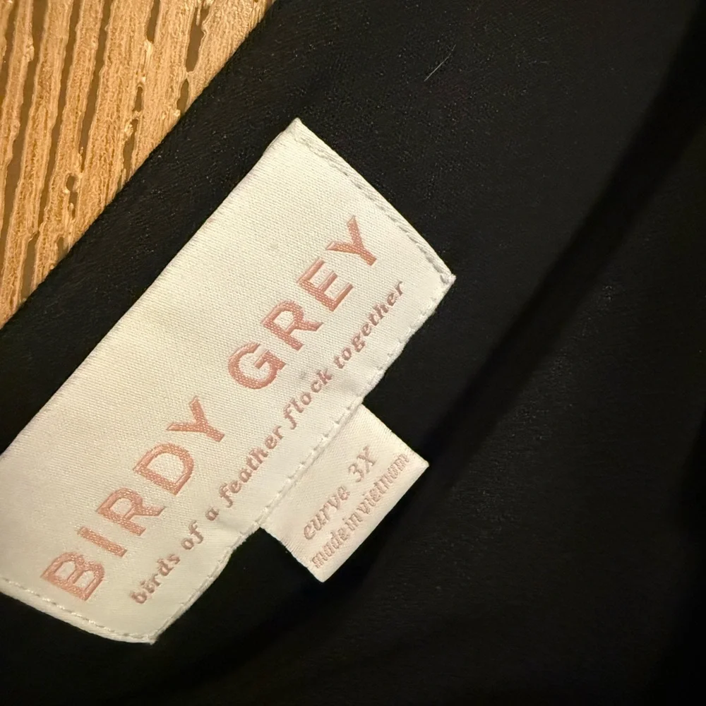 Birdy Grey Black V-Neck Hannah Dress, crepe black - Picture 6 of 6